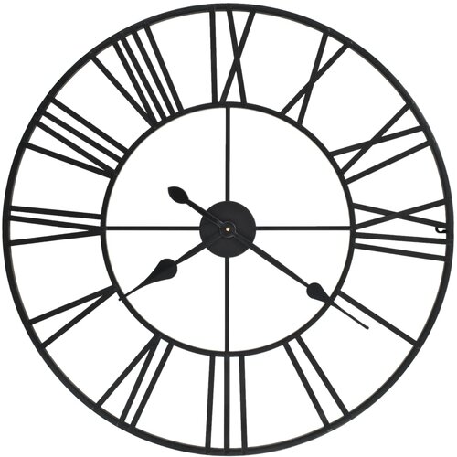  Starinski zidni sat s kvarcnim mehanizmom metalni 80 cm XXL Slike