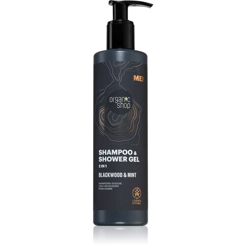Organic Shop men 2in1 shampoo & shower gel blackwood & mint Cene
