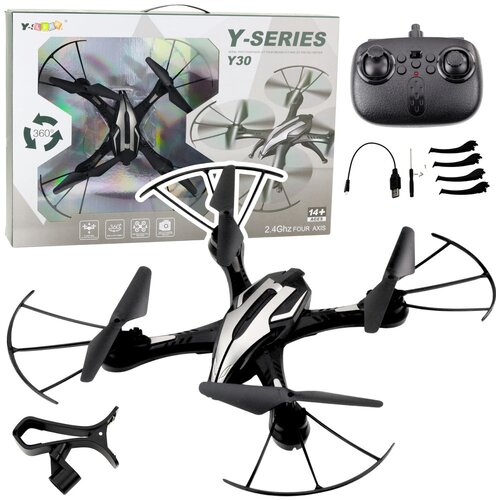  Dron na daljinsko upravljanje s LED svjetilima Y30 - sivo7crni Cene