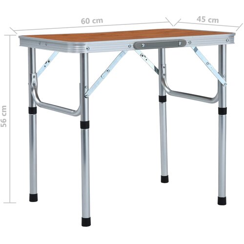  Sklopivi stol za kampiranje aluminijski 60 x 45 cm Slike