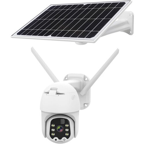 Kruger matz KRUGER&amp;amp;MATZ wIFI aku. brezžična vrtljiva solarna 2MP full HD videonadzorna kamera KM2213 Slike