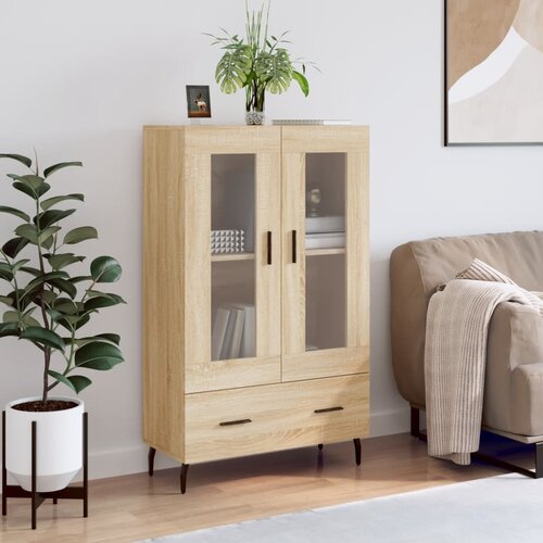 vidaXL Visoka omara sonoma hrast 69,5x31x115 cm inženirski les Cene