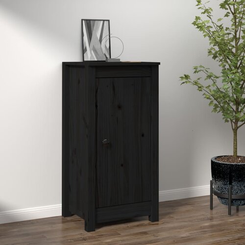 VidaXL komoda crna 40x35x80 cm od masivne borovine Slike