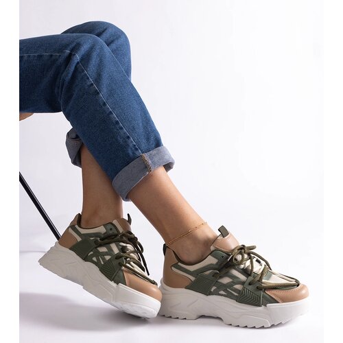 Gemre Green-beige women&amp;#039;s sneakers Alva Slike