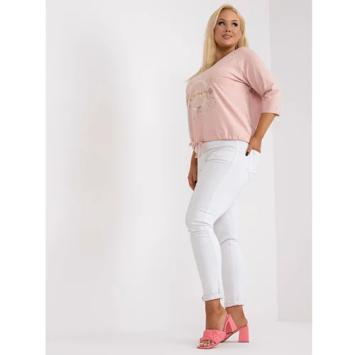 Fashion Hunters Dusty pink plus size blouse in a loose fit Maileen