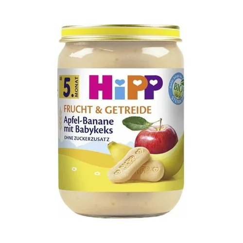 Hipp Bio sadje in žita - jabolko & banana z baby piškotom - 190 g