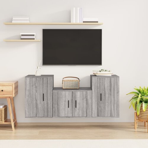 vidaXL 3-dijelni set TV ormarića boja hrasta sonome konstruirano drvo Cijene