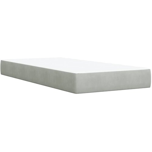  Box spring krevet s madracem svjetlosivi 100x200 cm bar&amp;scaron;unasti Slike