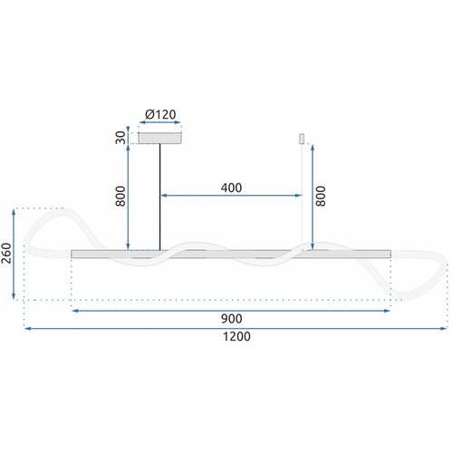 Toolight APP854-CP long gold led stropna svjetiljka Slike