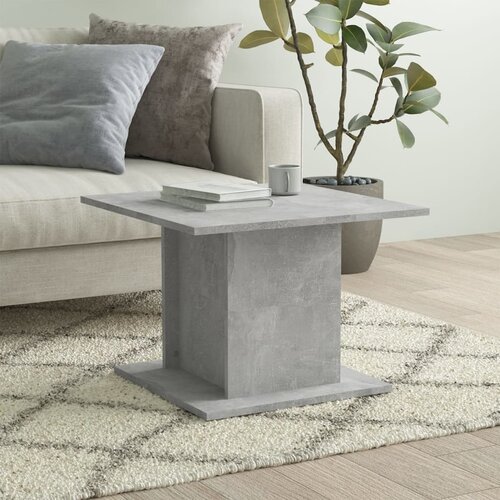 VidaXL Klubska mizica betonsko siva 55,5x55,5x40 cm iverna plo&amp;scaron;ča Slike