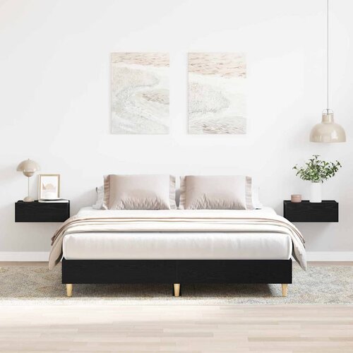  Krevetna konstrukcija Crni hrast 203 x 143 x 25 cm Cene