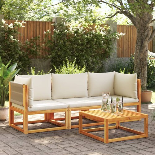 VidaXL 3-dijelna set vrtnih sofa s jastucima masivno bagremovo drvo Slike