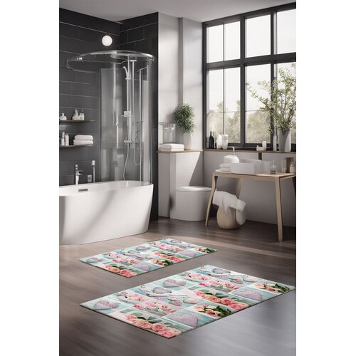  Set prostirki za kupatilo CT-5259, 2 komada, &scaron;arene boje Cijene