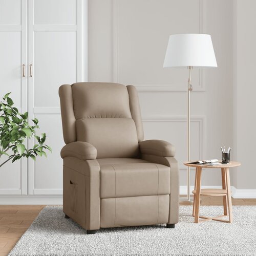VidaXL Naslonjač od umjetne kože boja cappuccina Slike