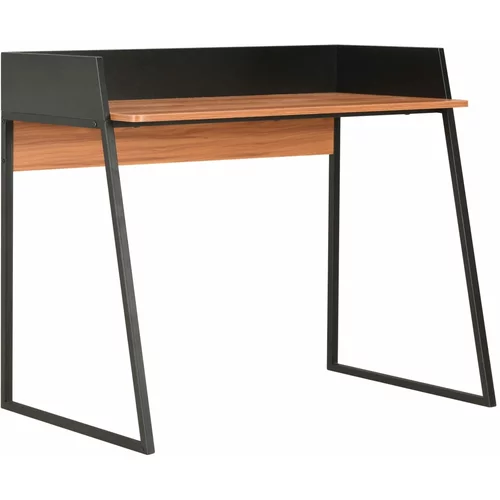 vidaXL Pisalna miza črna in rjava 90x60x88 cm, (20778219)