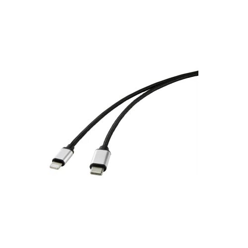Renkforce mobilni telefon priključni kabel [1x mo&scaron;ki konektor USB-C&reg; - 1x mo&scaron;ki konektor Apple dock lightning] 1.00 m črna, (20432917) Cene