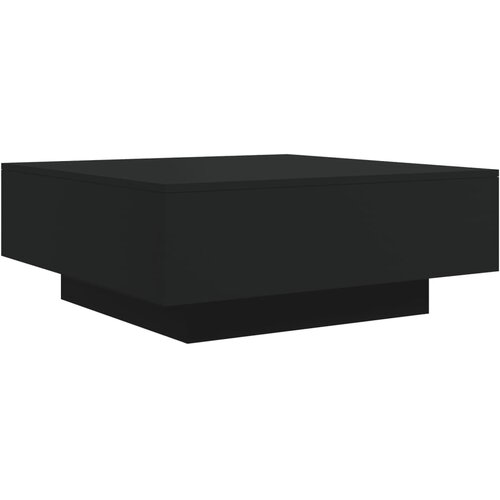 Maison Chic Klubska mizica - kavna mizica - Nizka mizica črna 80x80x31 cm iverna plo&amp;scaron;ča, (21754247) Slike