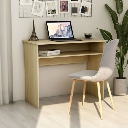 vidaXL Pisalna miza sonoma hrast 90x50x74 cm iverna plošča Cene