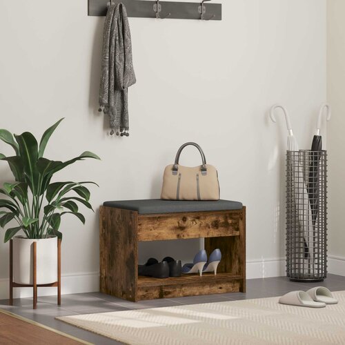  Klupa za hodnik s jastukom Dimljeni Hrast 63 x 38 x 45 cm Cijene