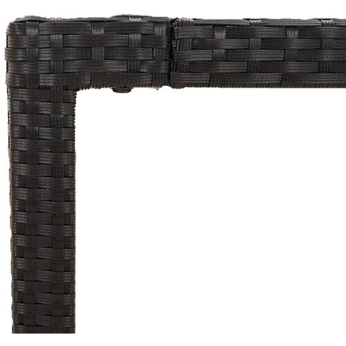  9-dijelni vrtni blagovaonski set s jastucima crni od poliratana Crna Dužina stola 190 cm Slike