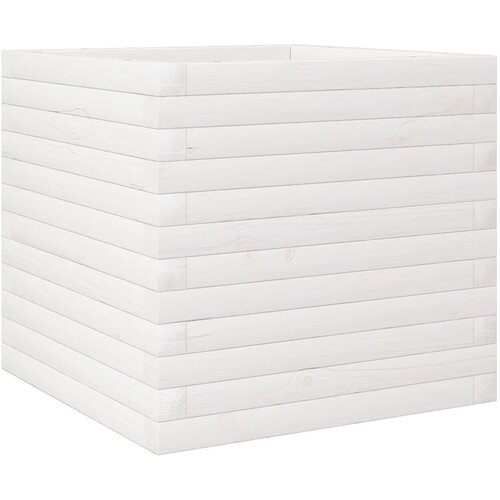 Maison Chic Vrtno cvetlično korito - Cvetlični Lonec belo 50x50x45,5 cm trdna borovina, (21788969) Slike