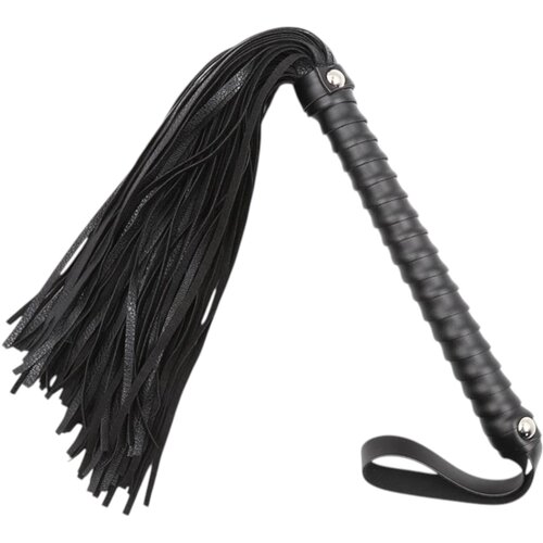 LATETOBED - teksturirani bič - crni (48cm) Cene