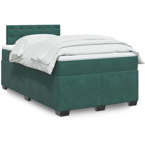  The Living Store Box spring postelja z vzmetnico temno zelena 120x200 cm žamet - Box Spring Postelja, (21458201) Cene