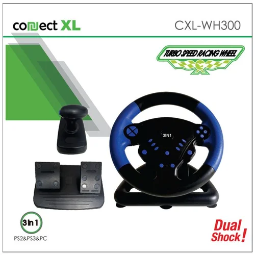 Connect Xl Gaming volan 3u1, PS2/PS3/PC,...