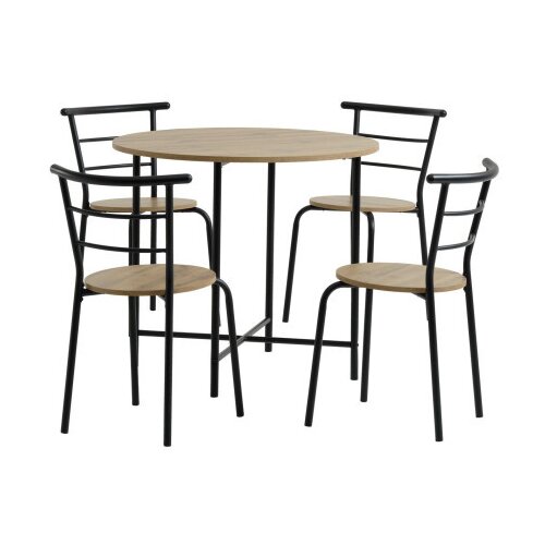  Gadstrup sto fi 85 + 4 stolice Gadstrup crna/hrast ( 3670080 ) Cene