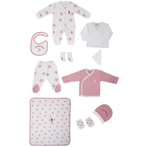 US Polo Assn set za novorođenče roze Slike