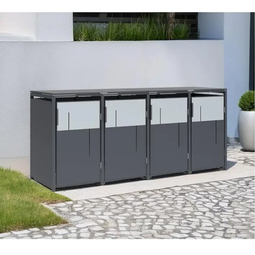 WESTMANN Tonus 4 | Metalno spremi&scaron;te za 4 kante za smeće | 4 x 240L | Antracit - BRANDED IN GERMANY Cijene