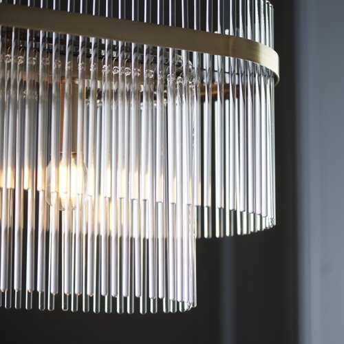  Endon 112573 - Luster na lancu MARIETTA 4xE14/6W/230V mesing/prozirno Slike