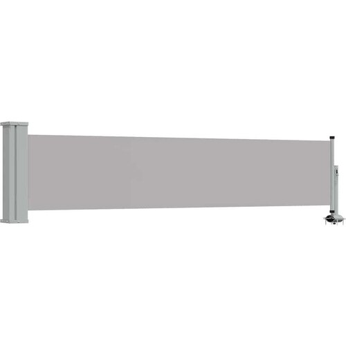 VidaXL Uvlačiva bočna tenda za terasu 60 x 300 cm siva Slike