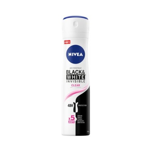 Nivea Dezodorans ženski Black&amp;amp;White Invisible 150ml Slike