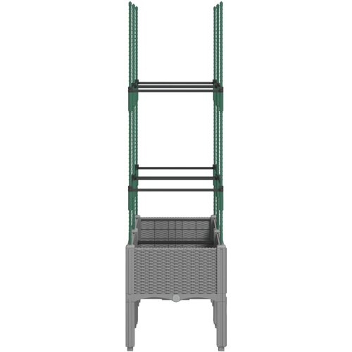  Vrtna sadilica s re&amp;scaron;etkom svjetlosiva 80 x 40 x 142,5 cm PP Slike