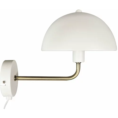 Leitmotiv zidna lampa u bijelo-zlatnoj boji Bonnet, visina 25 cm