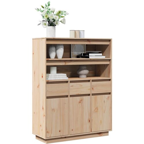 VidaXL Visoka ploča 89x34x116,5 cm puno drvo bor Slike
