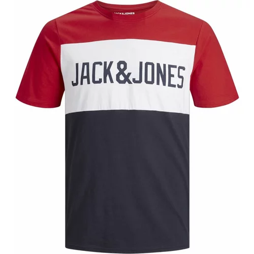 Jack & Jones Moška majica Jjelogo Blocking majica rdeča Rdeča