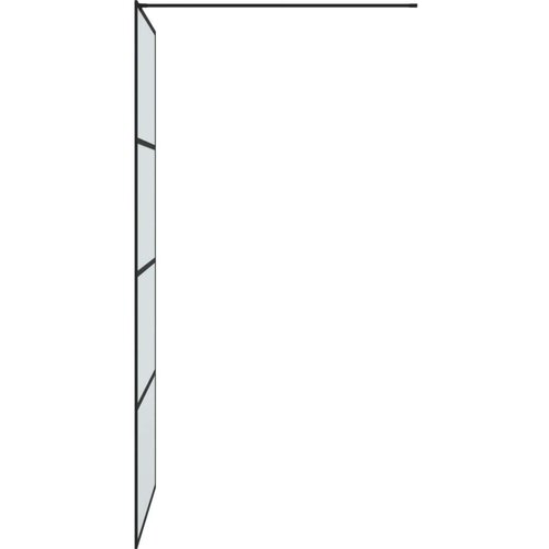 VidaXL Pregrada za tu&amp;scaron; crna 90 x 195 cm s mutnim staklom ESG Slike