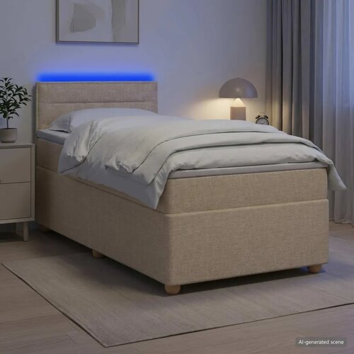  Boxspring krevet s madracem Krem 90 x 200 cm Tkanina - Krem 90 x 200 cm Dizajn linija Cene