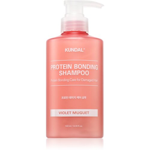 KUNDAL Protein Bonding Care Shampoo hranilni &amp;scaron;ampon za suhe in po&amp;scaron;kodovane lase z vonjem Violet Muguet 500 ml Slike