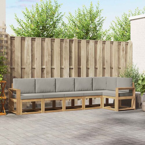 Set vanjskih sofa 6 kom. Bijela i svjetlosiva Smeđa 310 x 132,5 x 73 cm Cene