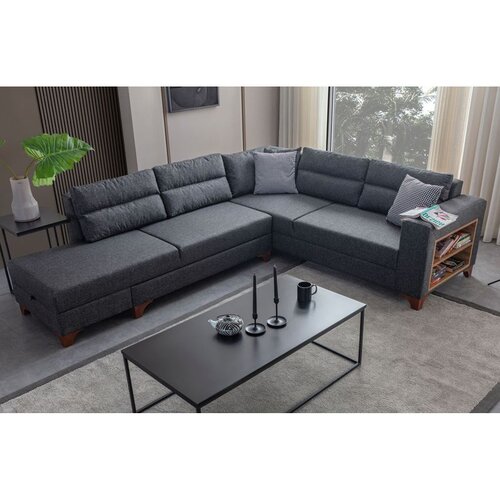 Atelier Del Sofa T-Loft Right ugaona garnitura 230 × 285 cm, antracit Cene
