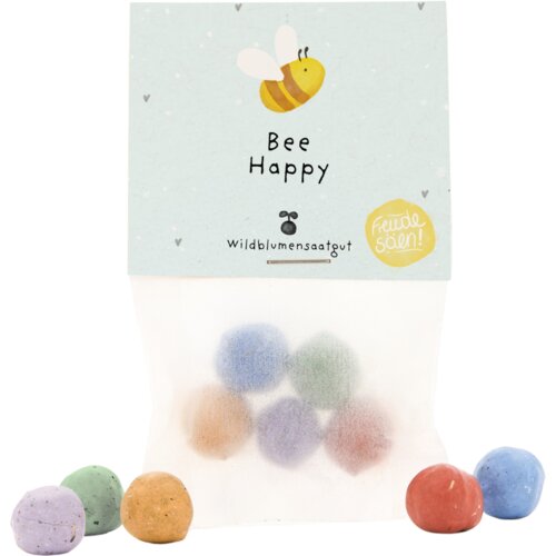  Semenske kroglice s sporočilom &amp;quot;Bee Happy&amp;quot; - 1 pkt. Slike