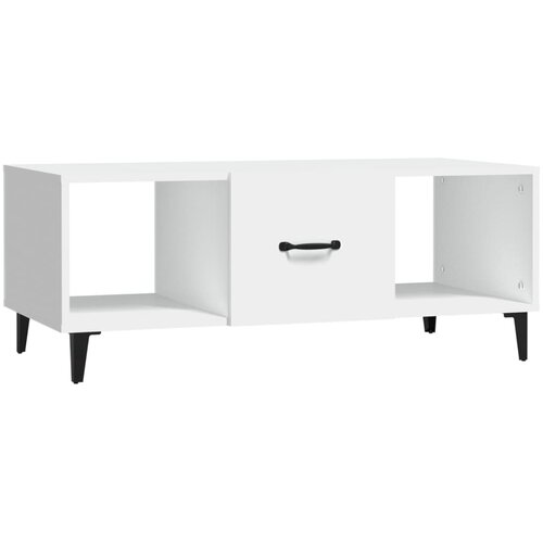 Maison Chic Klubska mizica - kavna mizica - Nizka mizica bela 102x50x40 cm konstruiran les, (21755036) Cene