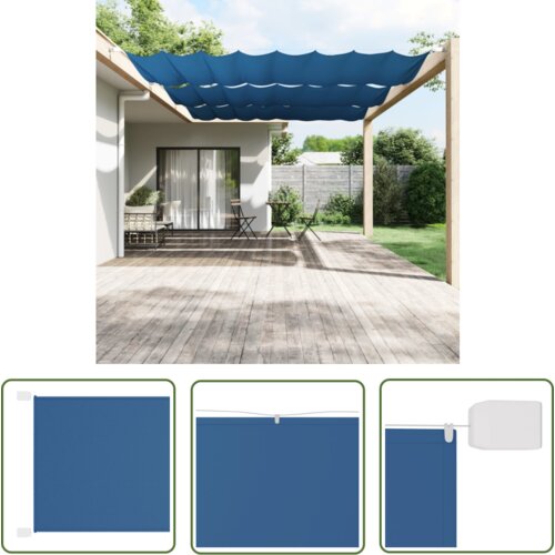  The Living Store Vertikalna markiza modra 200x420 cm tkanina oxford - Vertikalna Markiza, (21743503) Cene