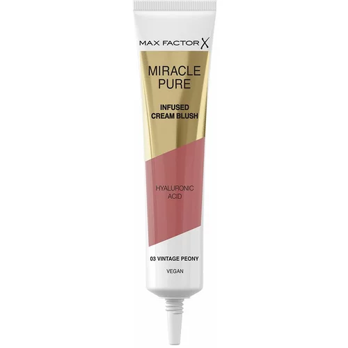 Max Factor Miracle Pure Infused Cream Blush rdečilo za obraz 15 ml odtenek 03 Vintage Peony za ženske