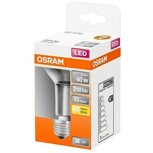 Osram LED sijalka OSRAM Star R63 (2,6 W, 210 lm, 2.700 K, toplo bela, E27)