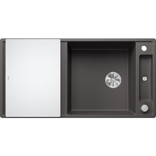 Blanco sudoper AXIA III XL 6 S InFino SILGRANIT daska staklo, s dalj. upr. - KAMENO SIVA Slike