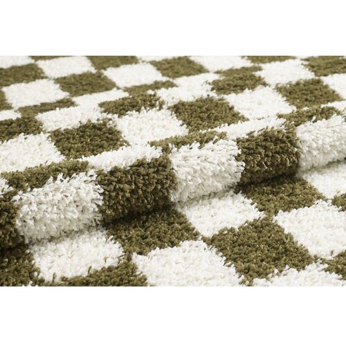 ESTE Temno zelena/kremno bela preproga 80x150 cm Grida &amp;ndash; Slike